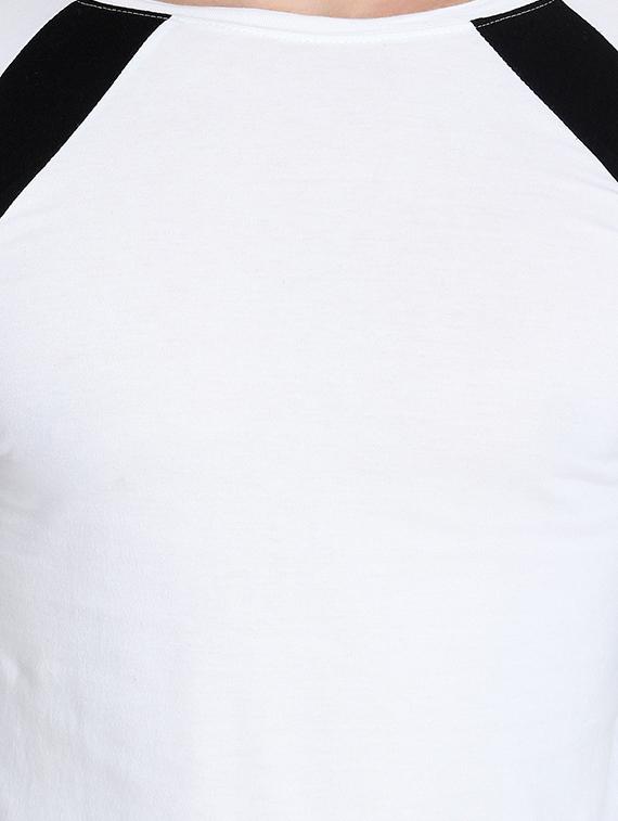 white color block raglan t-shirt - 16220656 - Zoom Image - 5