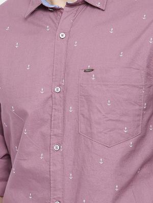 purple printed casual shirt - 16220780 - Standard Image - 5