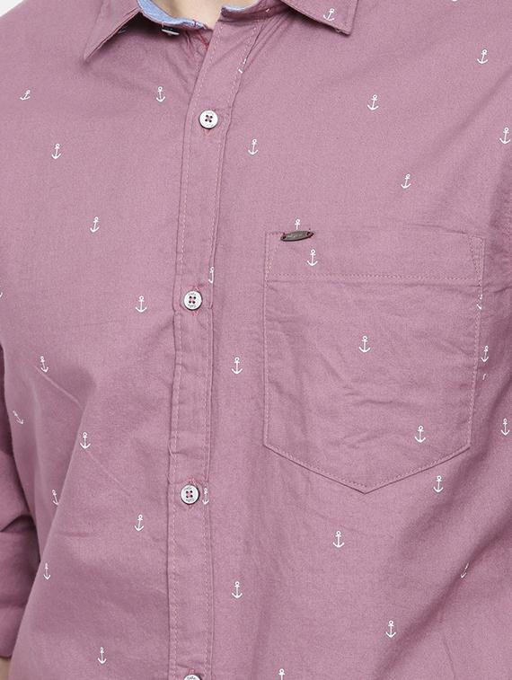 purple printed casual shirt - 16220780 - Zoom Image - 5