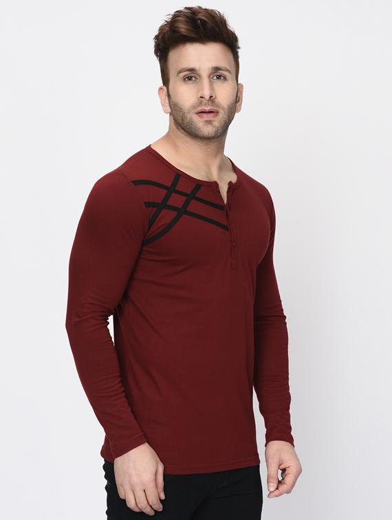 maroon checkered tshirt - 16221250 - Zoom Image - 2