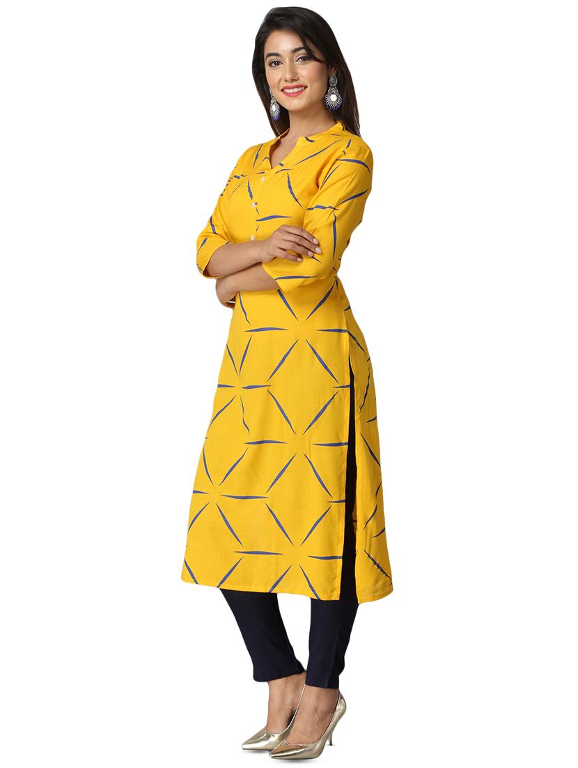 Geometrical straight kurta - 16221363 - Zoom Image - 2