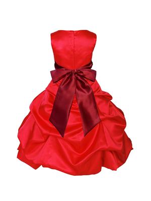 red polyester frock - 16221632 - Standard Image - 2