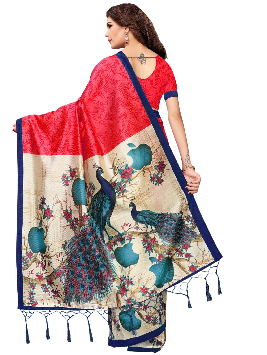 half & half bhagalpuri saree with blouse - 16222529 - Zoom Image - 2