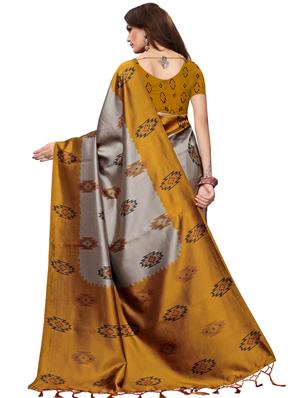 printed bhagalpuri saree with blouse - 16222603 - Standard Image - 2