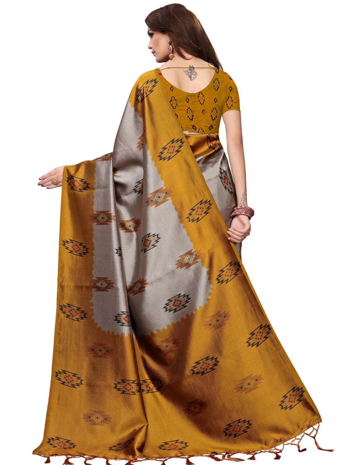 printed bhagalpuri saree with blouse - 16222603 - Zoom Image - 2