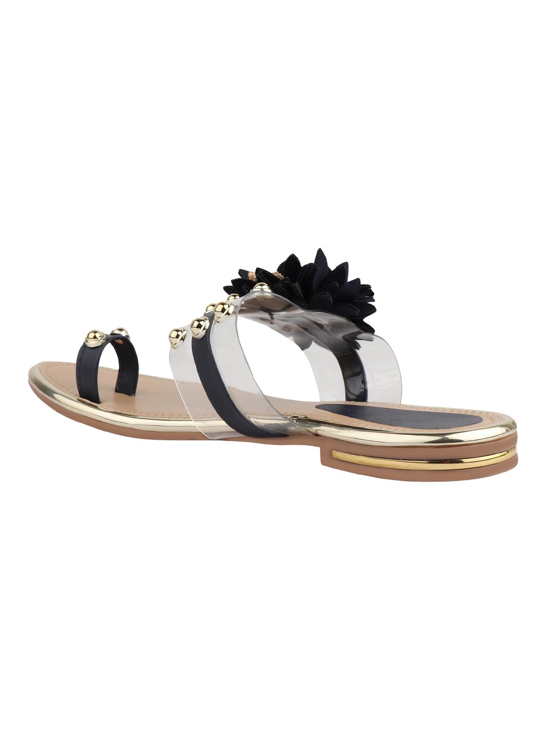 black one toe sandals - 16222968 - Zoom Image - 2