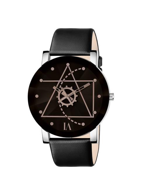 Shunya New Crystal 3D Glass Studded Classy Black Watch - For Women And Girl - 16225306 - Standard Image - 1