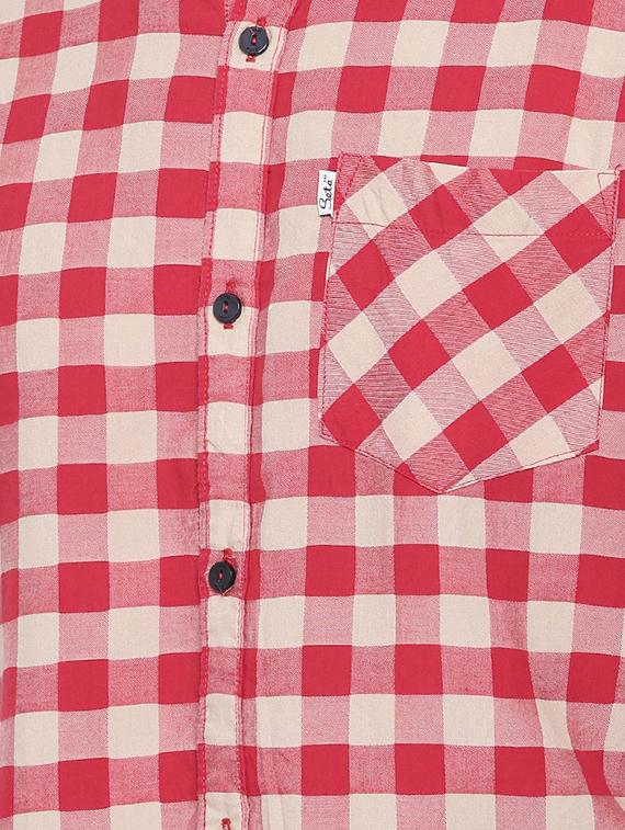 red checkered casual shirt - 16225837 - Zoom Image - 5