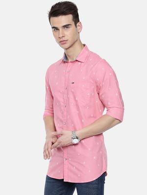 pink printed casual shirt - 16225840 - Standard Image - 2