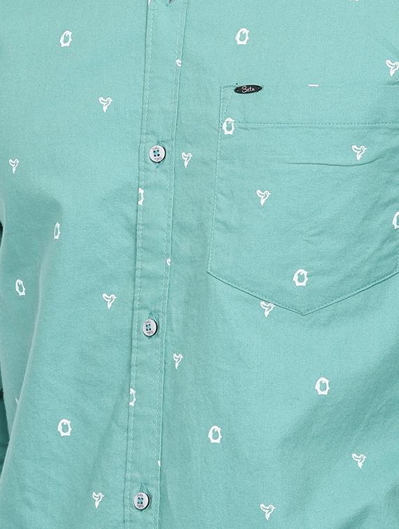 blue printed casual shirt - 16225844 - Zoom Image - 5