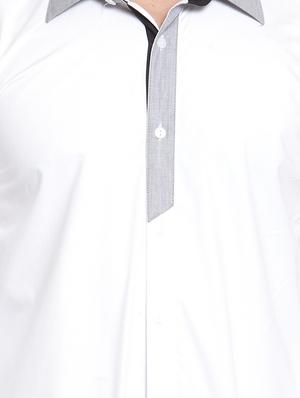 white solid casual shirt - 16225955 - Standard Image - 5