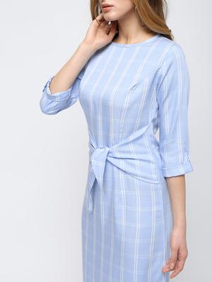 tie front checkered sheath dress - 16226125 - Standard Image - 5