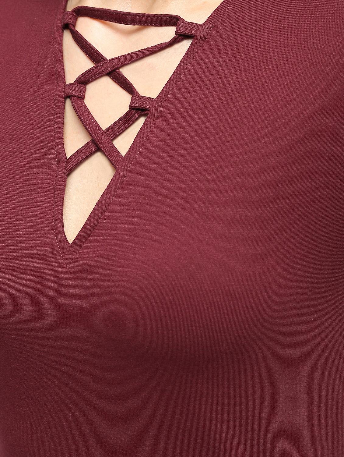 criss cross detail sheath dress - 16226129 - Zoom Image - 5