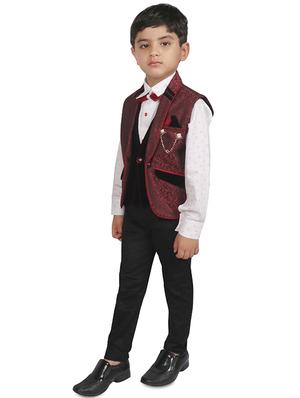 red polyester suit set jackets & coat - 16226183 - Standard Image - 2