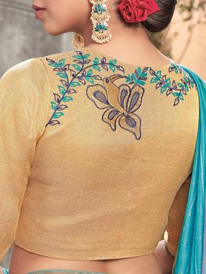 checkered zari motif woven saree with blouse - 16226791 - Standard Image - 2