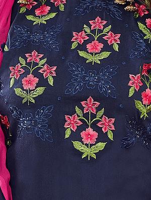 printed patiyala unstitched suit - 16227827 - Standard Image - 2