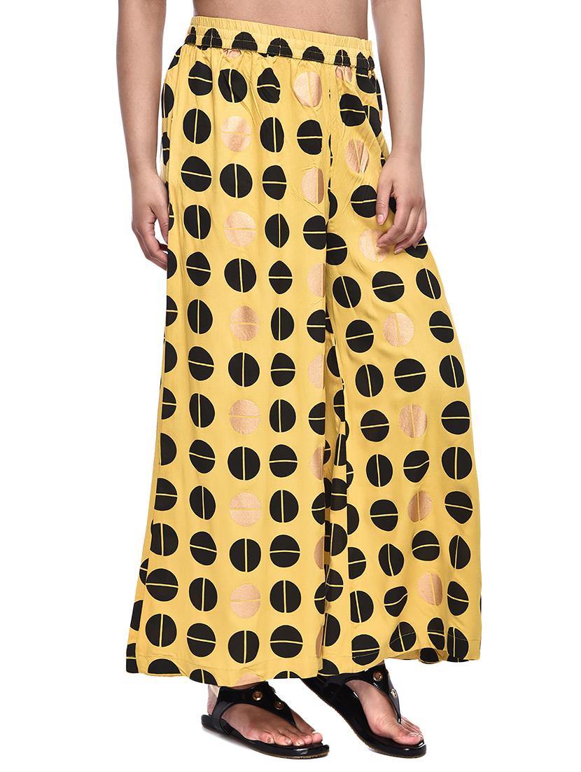 Printed flared palazzo - 16228245 - Zoom Image - 2