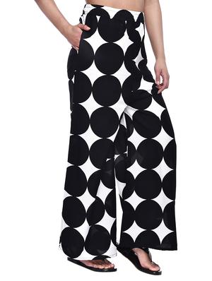 Printed flared palazzo - 16228248 - Standard Image - 2
