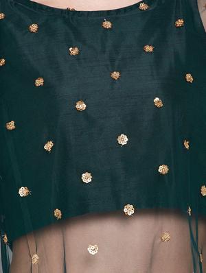 green net embroidered blouse - 16228278 - Standard Image - 5