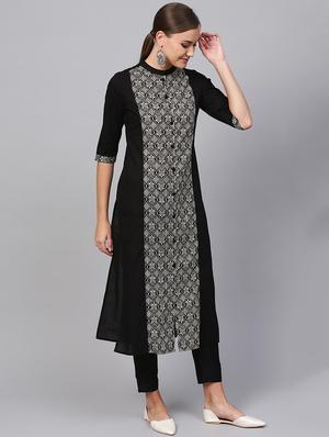 Printed straight kurta - 16228752 - Standard Image - 2