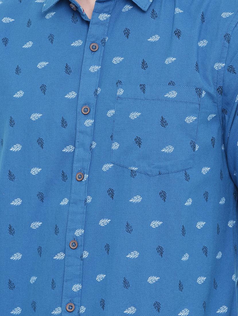 blue printed casual shirt - 16229049 - Zoom Image - 5