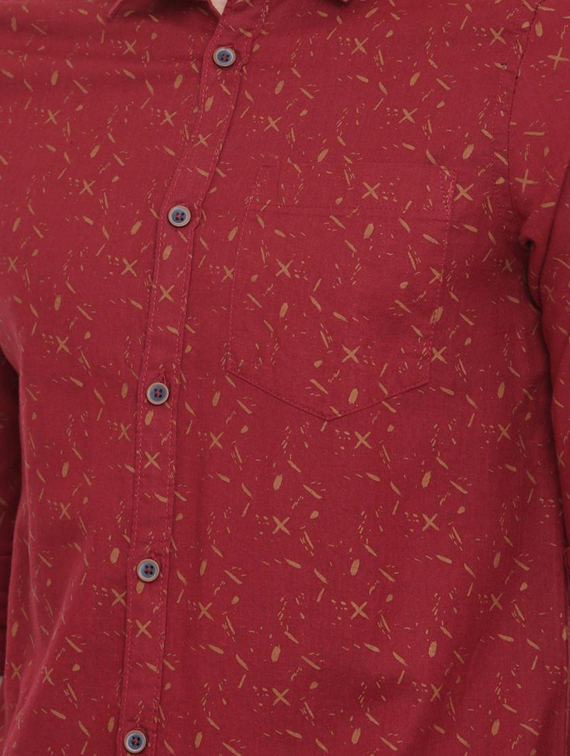 red printed casual shirt - 16229073 - Zoom Image - 5