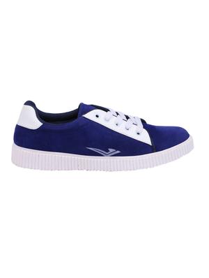 blue suede lace up sneakers - 16229164 - Standard Image - 2