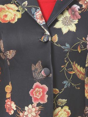 lapel neck floral jacket - 16229467 - Standard Image - 5