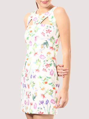 white scuba bodycon dress - 16229476 - Standard Image - 2