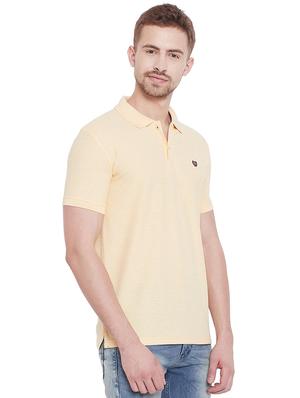yellow solid polo t-shirt - 16229606 - Standard Image - 2
