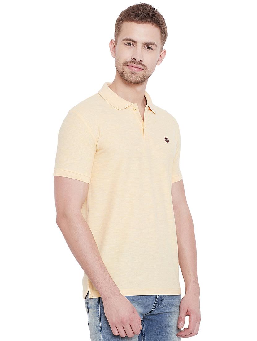 yellow solid polo t-shirt - 16229606 - Zoom Image - 2