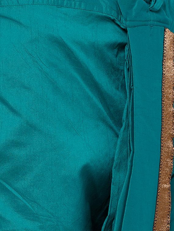 green polyester dhoti - 16230567 - Zoom Image - 5
