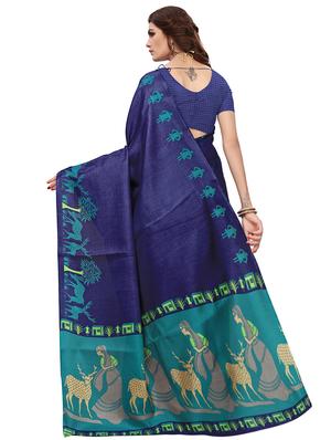 kalamkari printed saree with blouse - 16230638 - Standard Image - 2