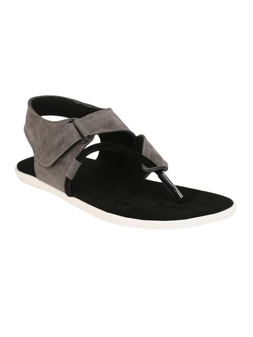 grey suede back strap sandals - 16231538 - Standard Image - 1