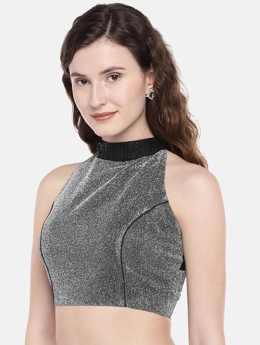 sequined halter neck blouse - 16231849 - Zoom Image - 2