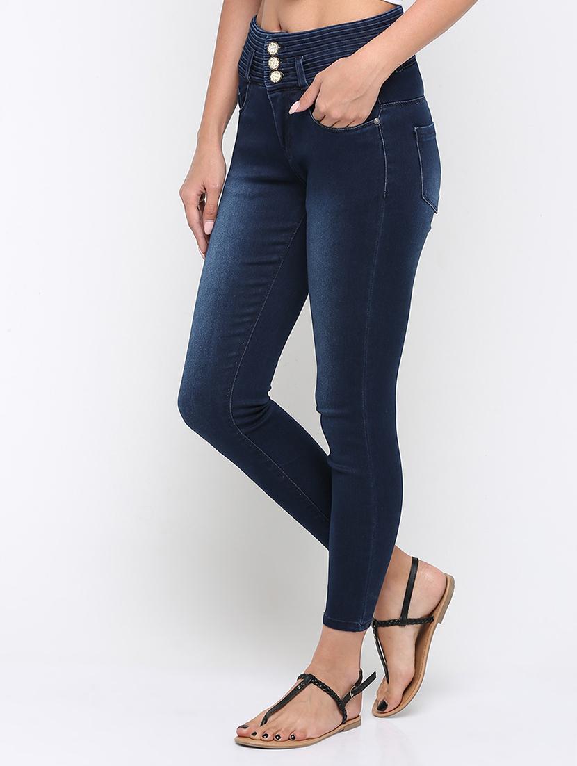 pin tucked high rise jeans - 16233269 - Zoom Image - 2