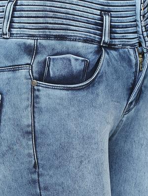 pin tucked high rise jeans - 16233270 - Standard Image - 5