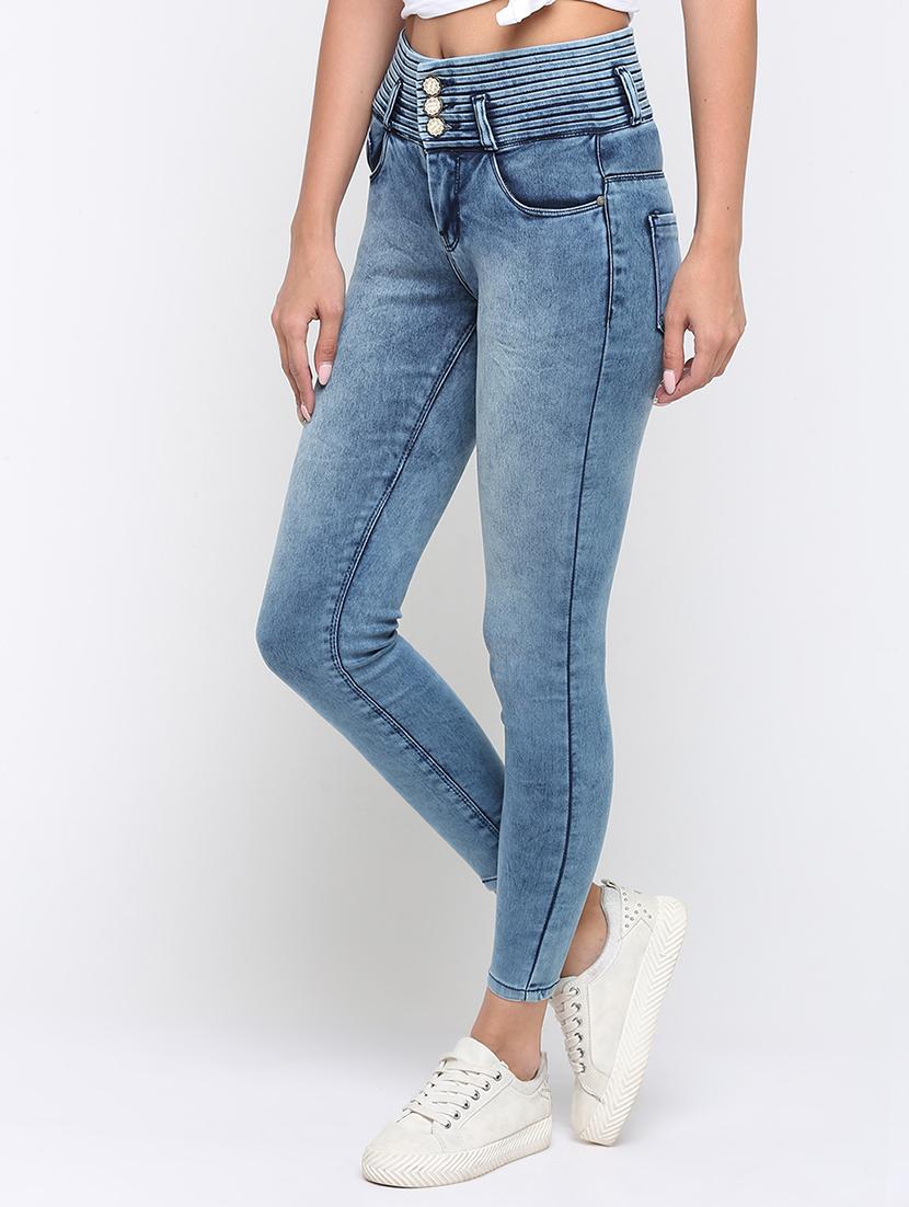pin tucked high rise jeans - 16233270 - Zoom Image - 2