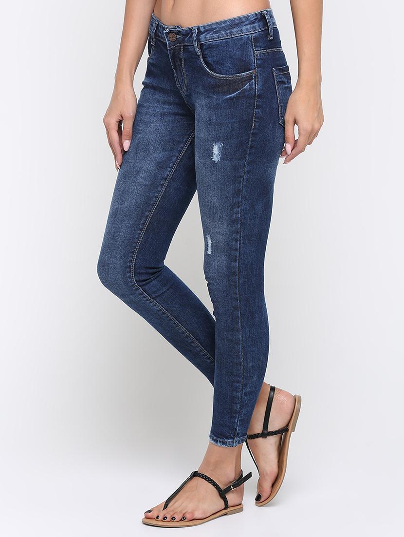 distressed ankle length jeans - 16233278 - Zoom Image - 2