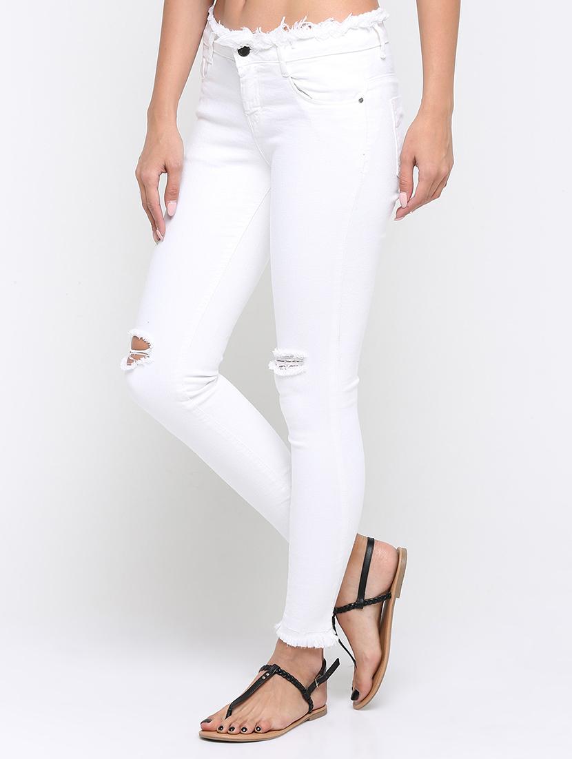 frayed knee slit jeans - 16233289 - Zoom Image - 2