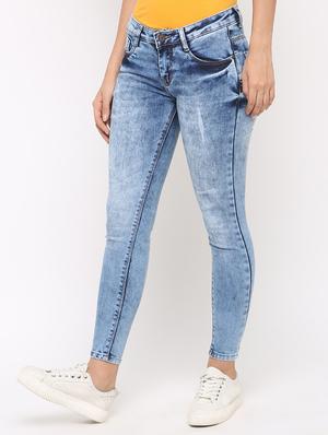 acid washed skinny fit jeans - 16233319 - Standard Image - 2
