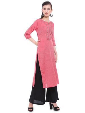 Embroidered straight kurta - 16233388 - Standard Image - 2