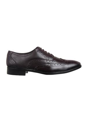 brown leather lace-up oxfords - 16233804 - Standard Image - 2
