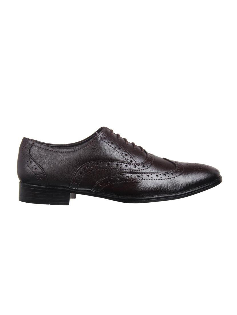 brown leather lace-up oxfords - 16233804 - Zoom Image - 2