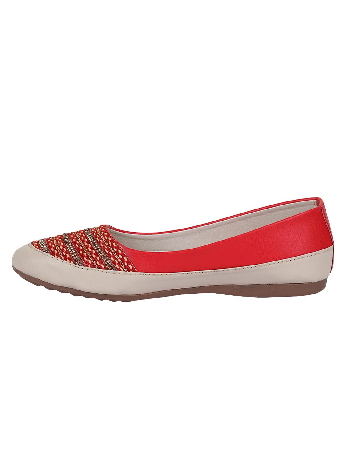 red slip on ballerinas - 16233820 - Zoom Image - 2