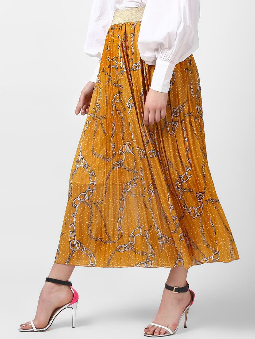 scarf print a-line skirt - 16233869 - Zoom Image - 2