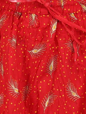 foil printed flared skirt - 16234400 - Standard Image - 5