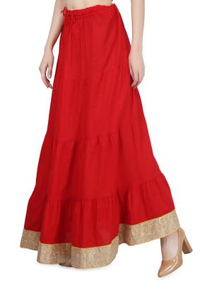 solid flared skirt - 16234402 - Standard Image - 2