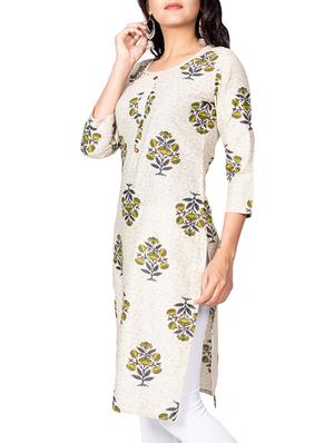 Printed straight kurta - 16235144 - Standard Image - 2