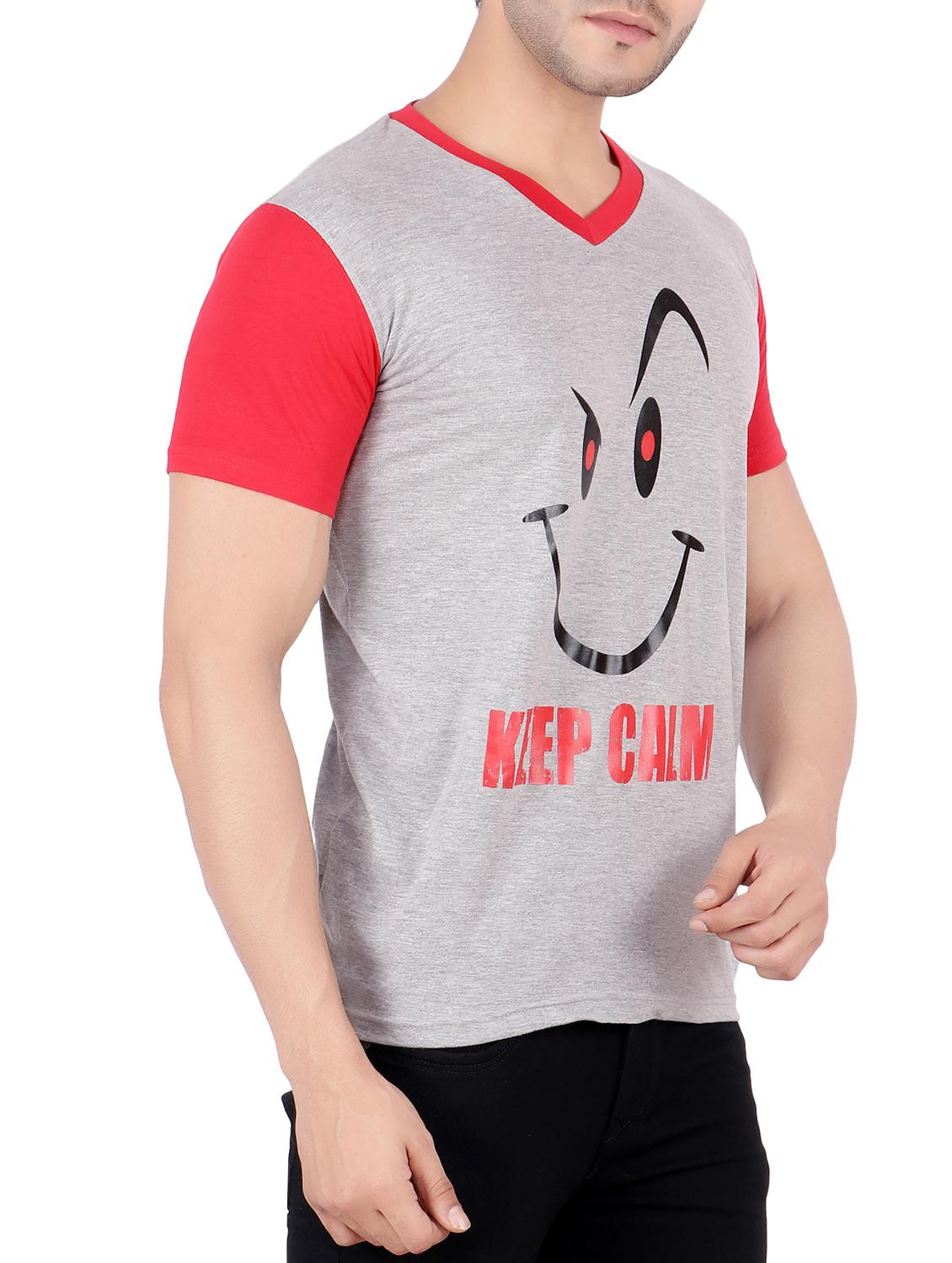grey chest print tshirt - 16235216 - Zoom Image - 2